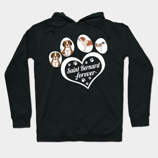 Saint Bernard forever Hoodie by TeesCircle